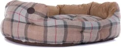 Barbour Luxury Bed -koiranpeti, 89 Cm, Taupe/Pink Tartan