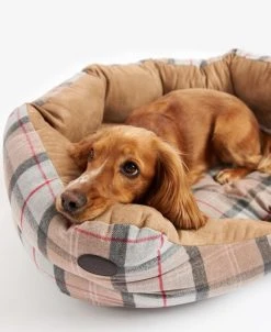 Barbour Luxury Bed -koiranpeti, 89 Cm, Taupe/Pink Tartan -TRIXIE kauppa barbour luxury bed 35 taupepink tartan 5