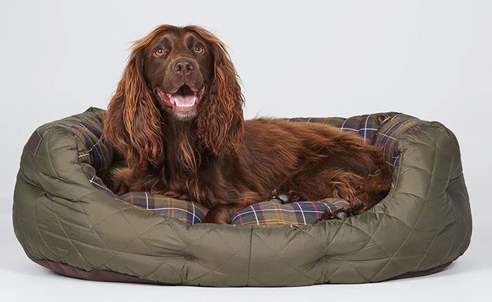 Barbour Quilted Dog Bed 30'' Olive 4 Barbour Quilted Dog Bed 30'' Olive - Image 2