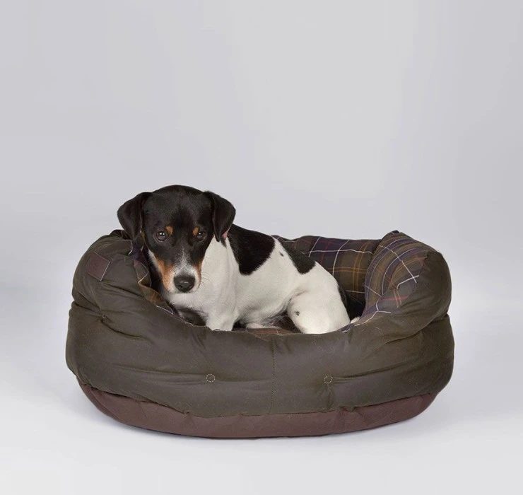 Barbour Wax/Cotton Dog Bed 24'' Classic/Olive 4 Barbour Wax/Cotton Dog Bed 24'' Classic/Olive - Image 2