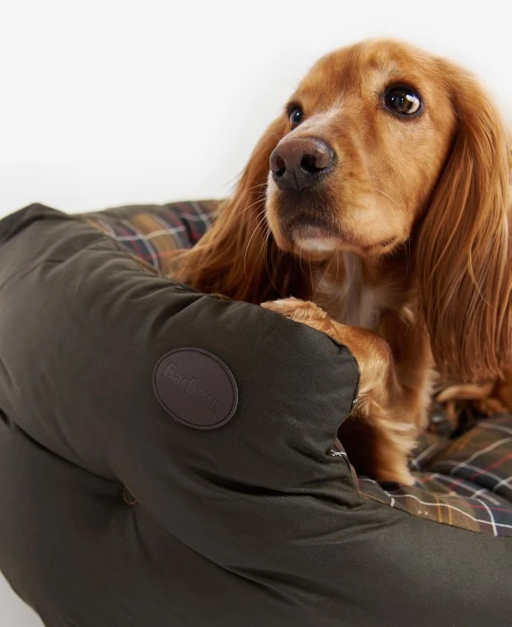 Barbour Wax/Cotton Dog Bed 35'' Classic/Olive 6 Barbour Wax/Cotton Dog Bed 35'' Classic/Olive - Image 4