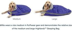 Ruffwear Highlands Koiran Makuupussi, Sininen -TRIXIE kauppa ruffwear highlands sleeping bag huckleberry blue 3