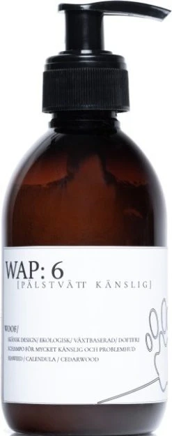 WAP Dog Care Products WAP:6 Mieto Ja Hajusteeton Koirashampoo, 250 Ml